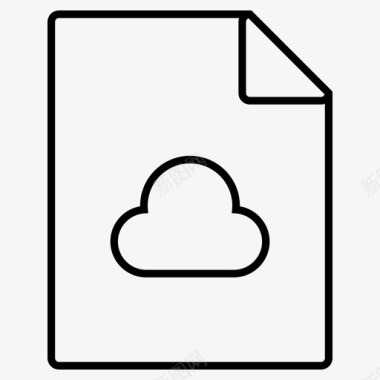 云计算云存储文件图标图标