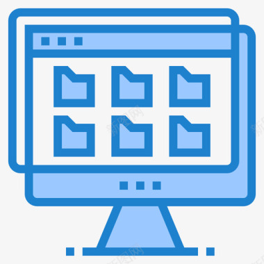 共享计算机和网络2蓝色图标图标