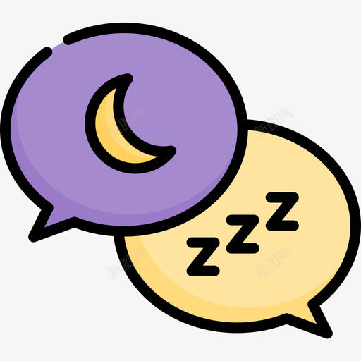 说话睡觉时间17线性颜色图标svg_新图网 https://ixintu.com 时间 睡觉 线性 说话 颜色