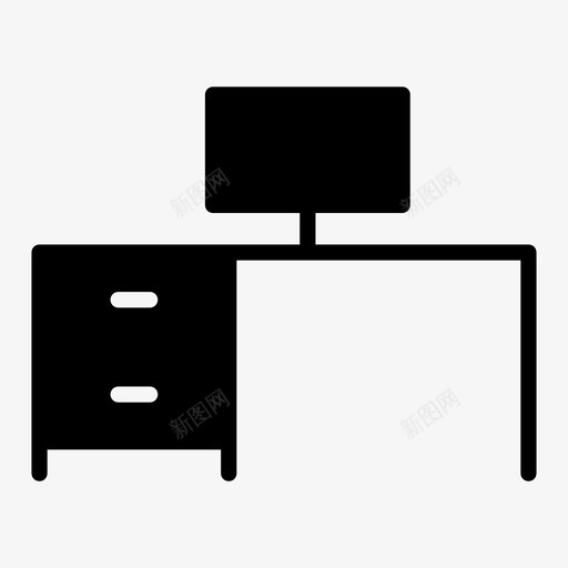 办公桌家具家用图标svg_新图网 https://ixintu.com 办公桌 商务 字形 家具 家用 木制 桌子
