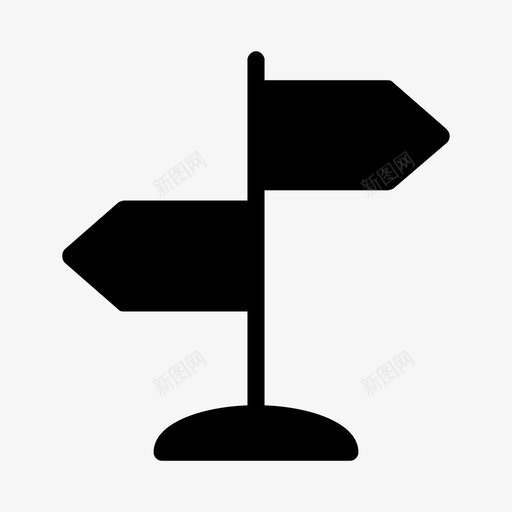 方向板柱子道路图标svg_新图网 https://ixintu.com 方向 旅行 柱子 标志 线路 道路