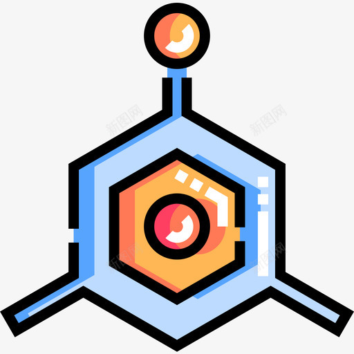 分子生物工程7线性颜色图标svg_新图网 https://ixintu.com 分子 生物工程7 线性颜色