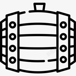 BarrelBarrel三个线性维京人中的一个图标高清图片