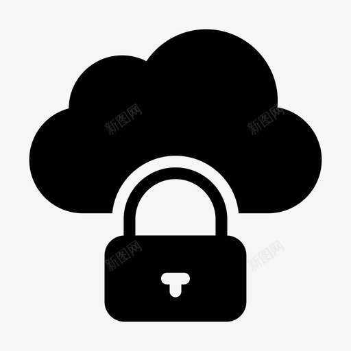 安全云数据库锁图标svg_新图网 https://ixintu.com 互联网安全线字形48px 保护 安全云 数据库 私有 锁
