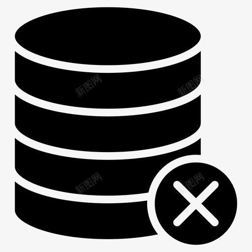 取消数据库删除服务器图标svg_新图网 https://ixintu.com 删除 取消 图标 存储 数据库 方向 服务器 线图