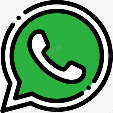 Whatsapp社交媒体84线性颜色图标图标