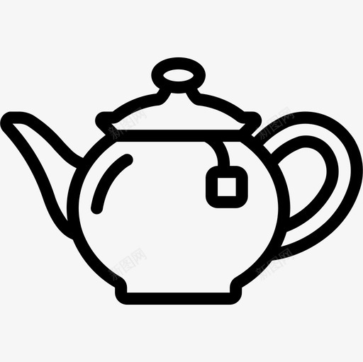 茶壶英国直系图标svg_新图网 https://ixintu.com 直系 英国 茶壶