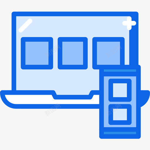 响应式ui界面30蓝色图标svg_新图网 https://ixintu.com ui 响应 界面 蓝色