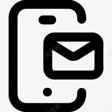 电子邮件信息智能手机图标图标