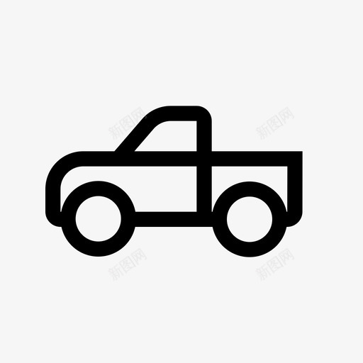小型卡车汽车皮卡图标svg_新图网 https://ixintu.com 卡车 小型 汽车 皮卡