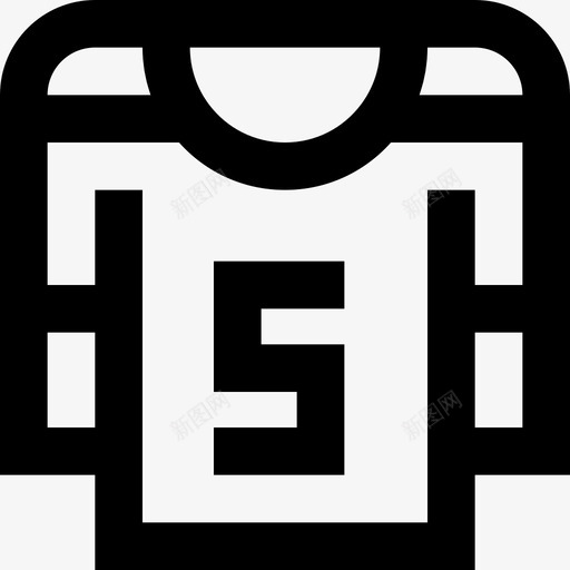 T恤橄榄球4直纹图标svg_新图网 https://ixintu.com 橄榄球 直纹