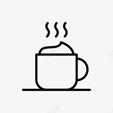 咖啡咖啡67线性图标图标