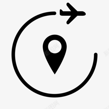 航班位置机场目的地图标图标