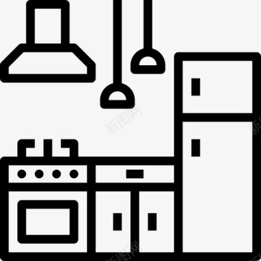 厨房厨房58线性图标图标