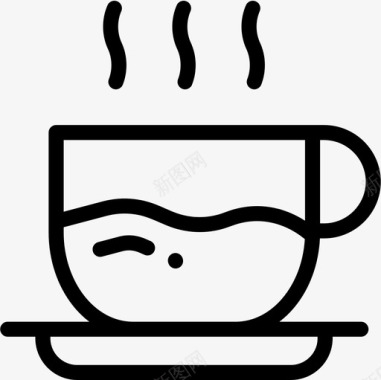 咖啡杯商务会议11直线型图标图标