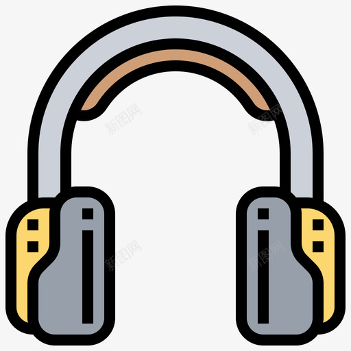 耳机音乐和多媒体4线性颜色图标svg_新图网 https://ixintu.com 多媒体 线性 耳机 音乐 颜色