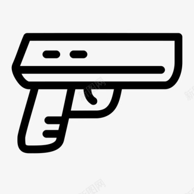 枪手枪家庭保安图标图标