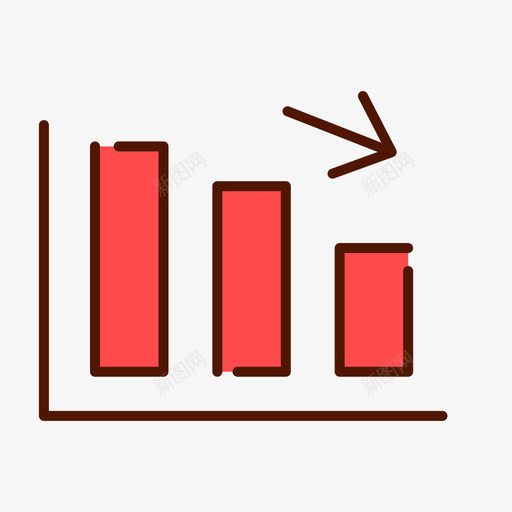 向下数据分析10线性颜色图标svg_新图网 https://ixintu.com 向下 数据分析 线性 颜色