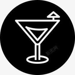 夏日徽章果汁鸡尾酒饮料图标高清图片