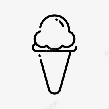 冰淇淋街头食品5直系图标图标