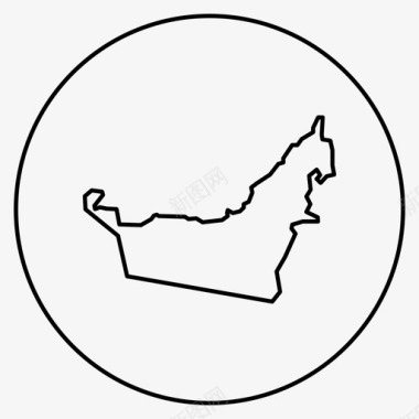 阿拉伯酋长国地图阿布扎比阿拉伯酋长国图标图标