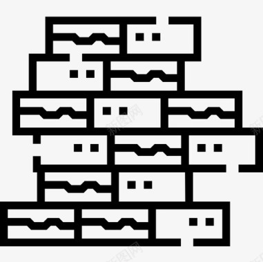 砖墙室内15线性图标图标