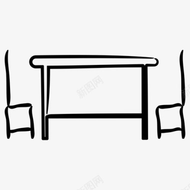 家具桌子餐厅手绘图标图标