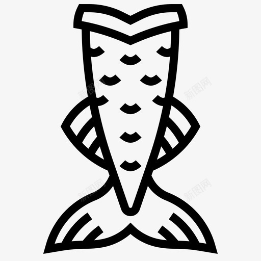 美人鱼潜水20直线型图标svg_新图网 https://ixintu.com 潜水20 直线型 美人鱼