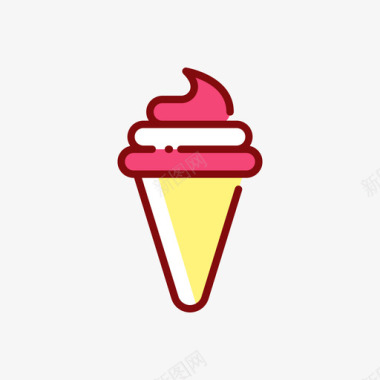 冰淇淋糖果和糖果8线性颜色图标图标