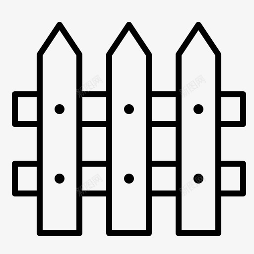 围栏花园建筑和施工常规轮廓图标svg_新图网 https://ixintu.com 围栏 建筑和施工常规轮廓 花园