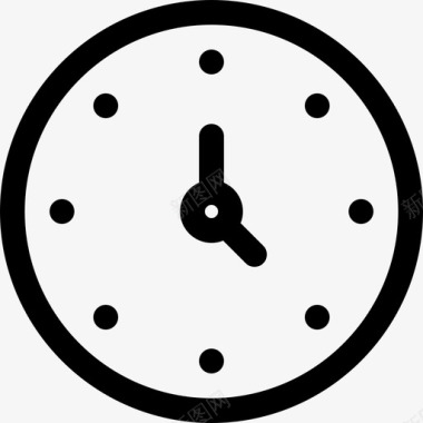 时钟123办公室直线型图标图标