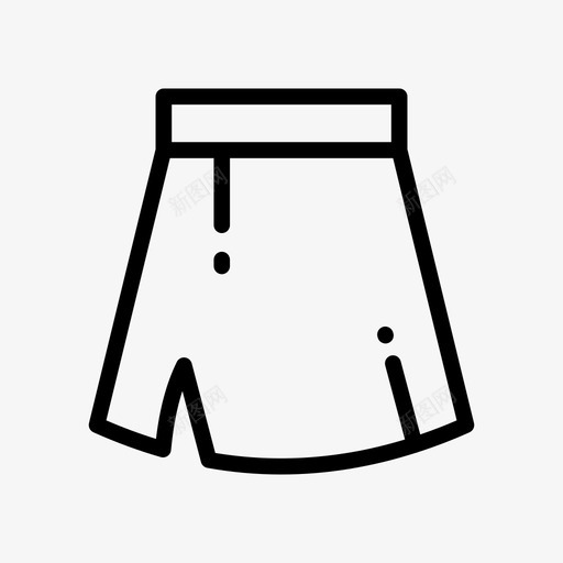 裙子布料时装图标svg_新图网 https://ixintu.com 布料 时装 服装 符号 裙子 购物 路线