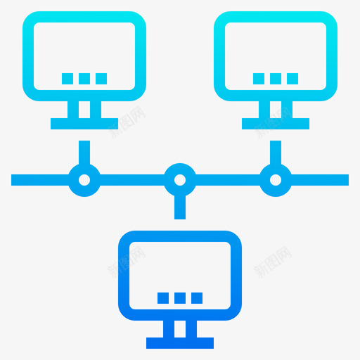 网络计算机和网络3梯度图标svg_新图网 https://ixintu.com 梯度 网络 计算机和网络3