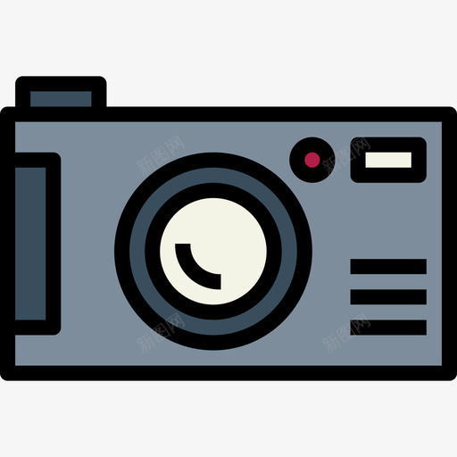 照相摄像机背包客3图标svg_新图网 https://ixintu.com 摄像机 照相 线性 背包 颜色