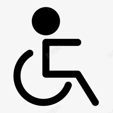 轮椅残疾人医院图标图标