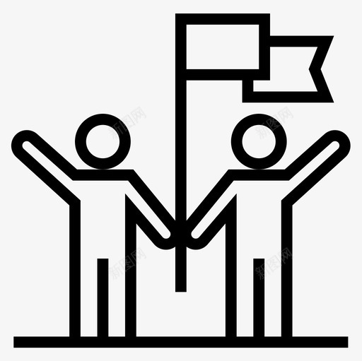 团队企业和人员直线型图标svg_新图网 https://ixintu.com 人员 企业 团队 直线 线型