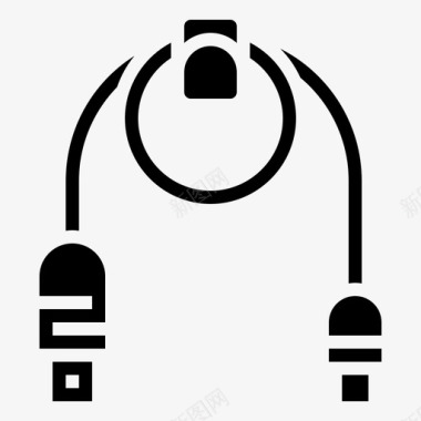 Usb插头计算机技术12字形图标图标