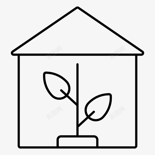 温室农业房屋建筑图标svg_新图网 https://ixintu.com 农业 家庭设备 建筑 房屋 温室 能源