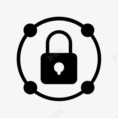 锁连接私有安全图标图标