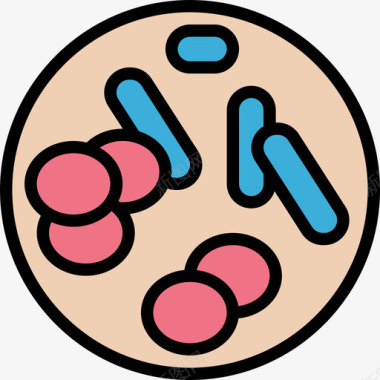 染色体人体器官6线状颜色图标图标