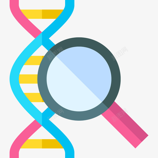 Dna生物工程2扁平图标svg_新图网 https://ixintu.com Dna 扁平 生物工程