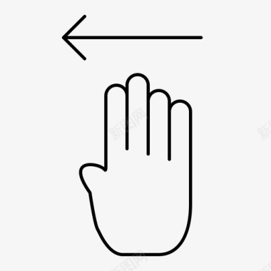 手指四个手势图标图标