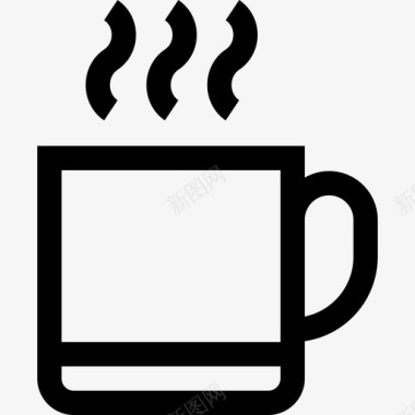 咖啡杯创意工具28线性图标图标
