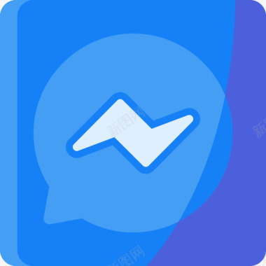 FacebookMessenger徽标社交媒体徽标平面图标图标