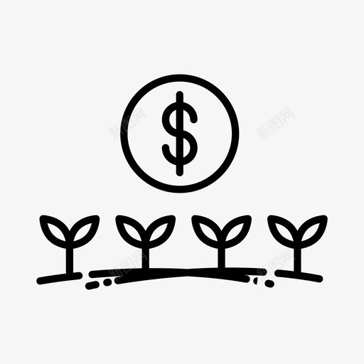 植物学农业农场图标svg_新图网 https://ixintu.com 农业 农场 植物学 货币