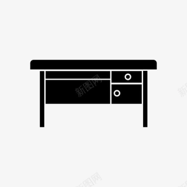 办公桌家具桌子图标图标
