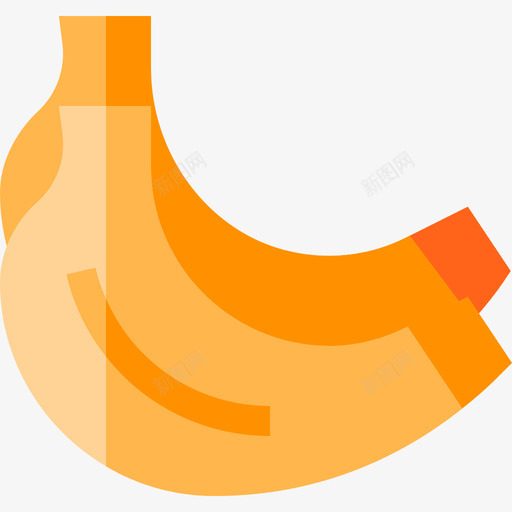 香蕉纯素5扁平图标svg_新图网 https://ixintu.com 扁平 纯素 香蕉