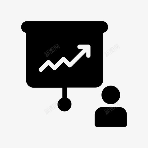 演示文稿板图表图标svg_新图网 https://ixintu.com 48像素 图表 增长 字形 数字 文稿 演示 营销