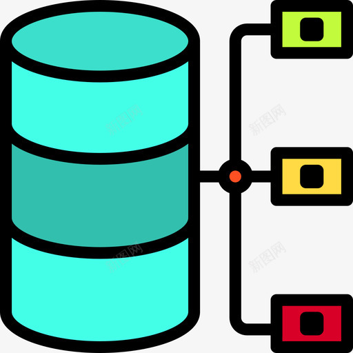 存储数据管理器线性颜色图标svg_新图网 https://ixintu.com 存储 数据管理器 线性颜色
