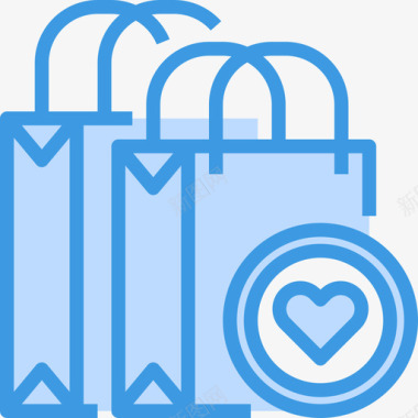 爱情商业理念13蓝色图标图标